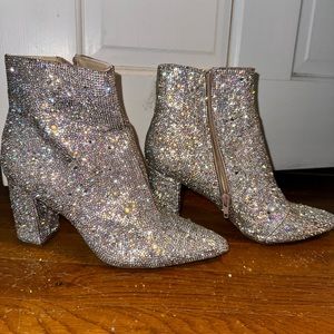 Betsey Johnson rhinestone booties
